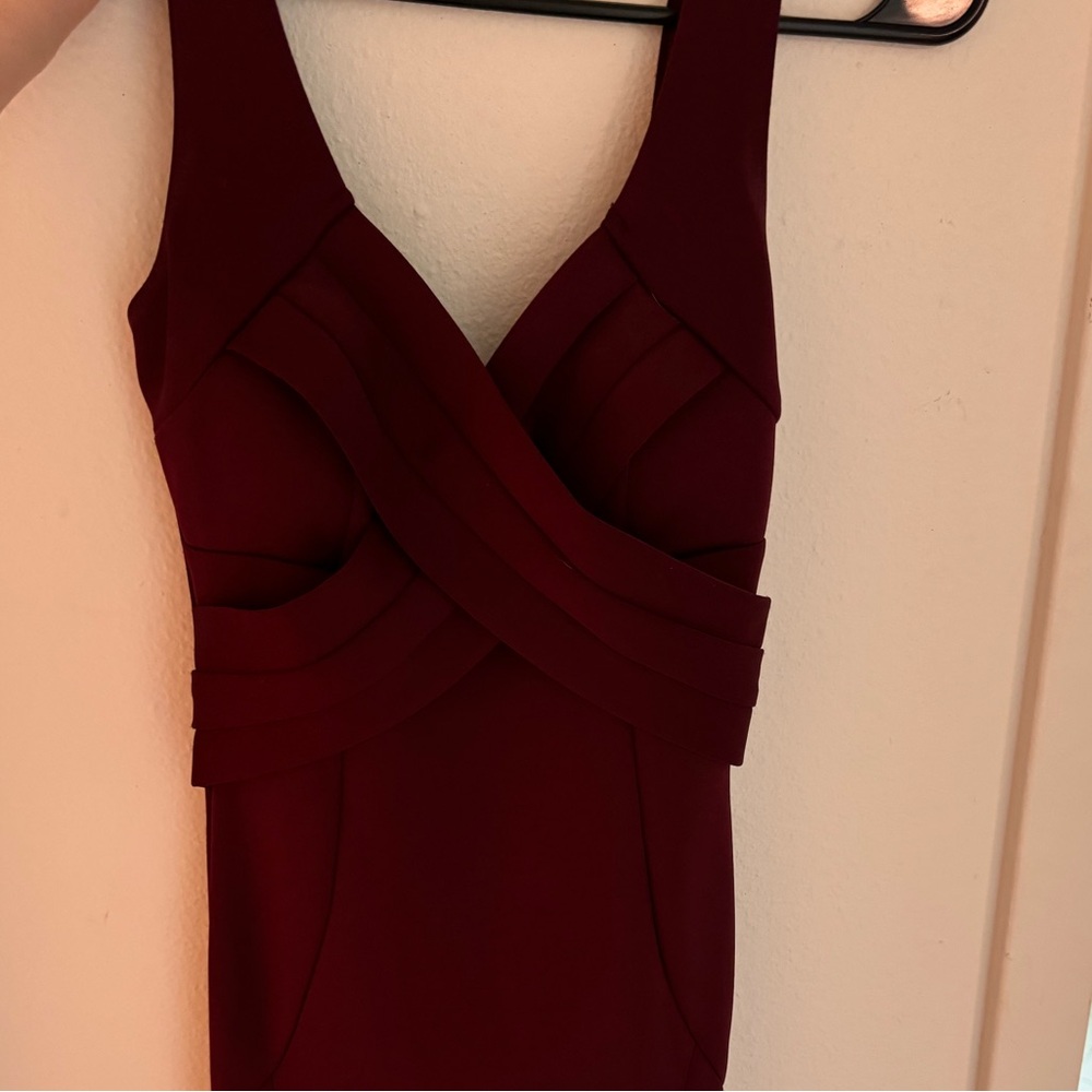 Red dress only worn once would be great to wear to a wedding.